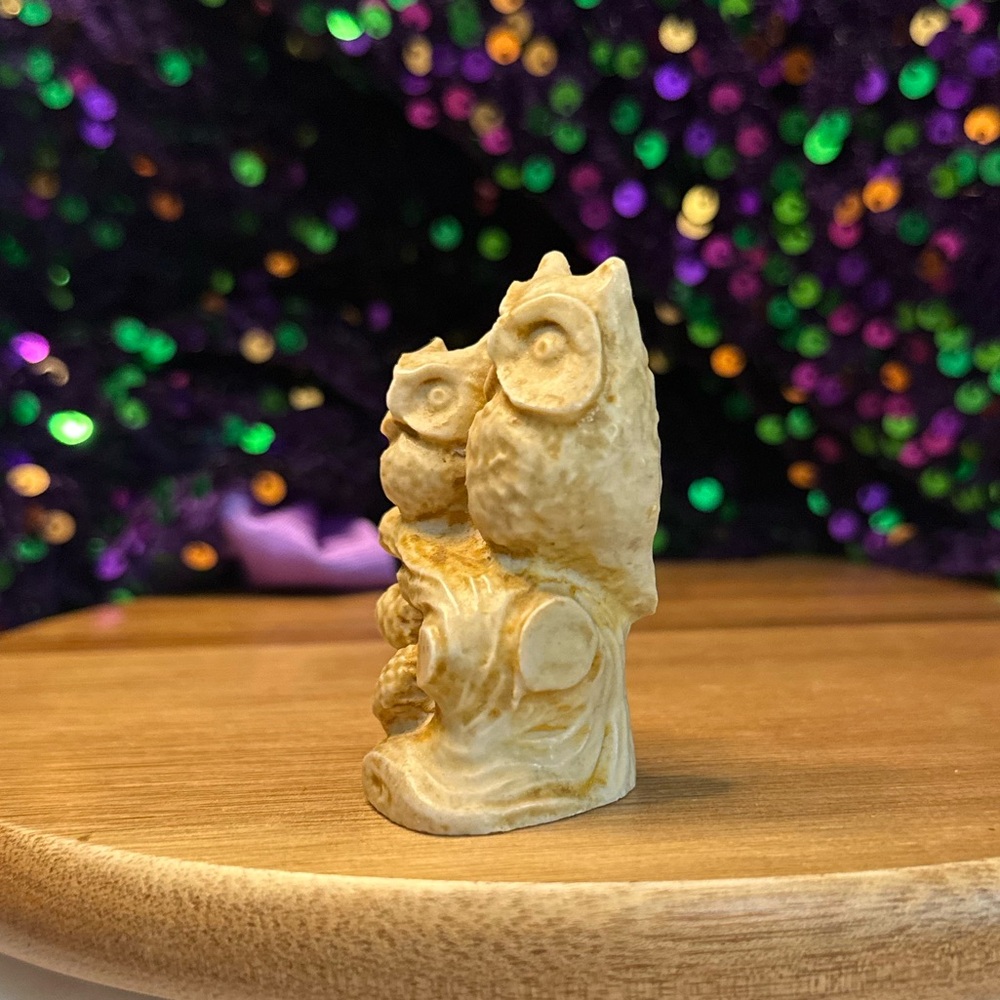 Charming Tan Owl Figurine for Small Pets - Picture 2 of 7